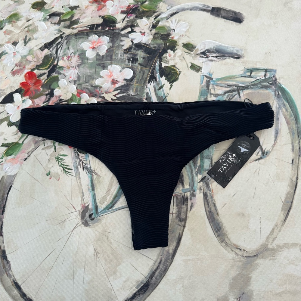 🍒🤍 TAVIK Ali mini swim bottom textured amalfi black 🖤